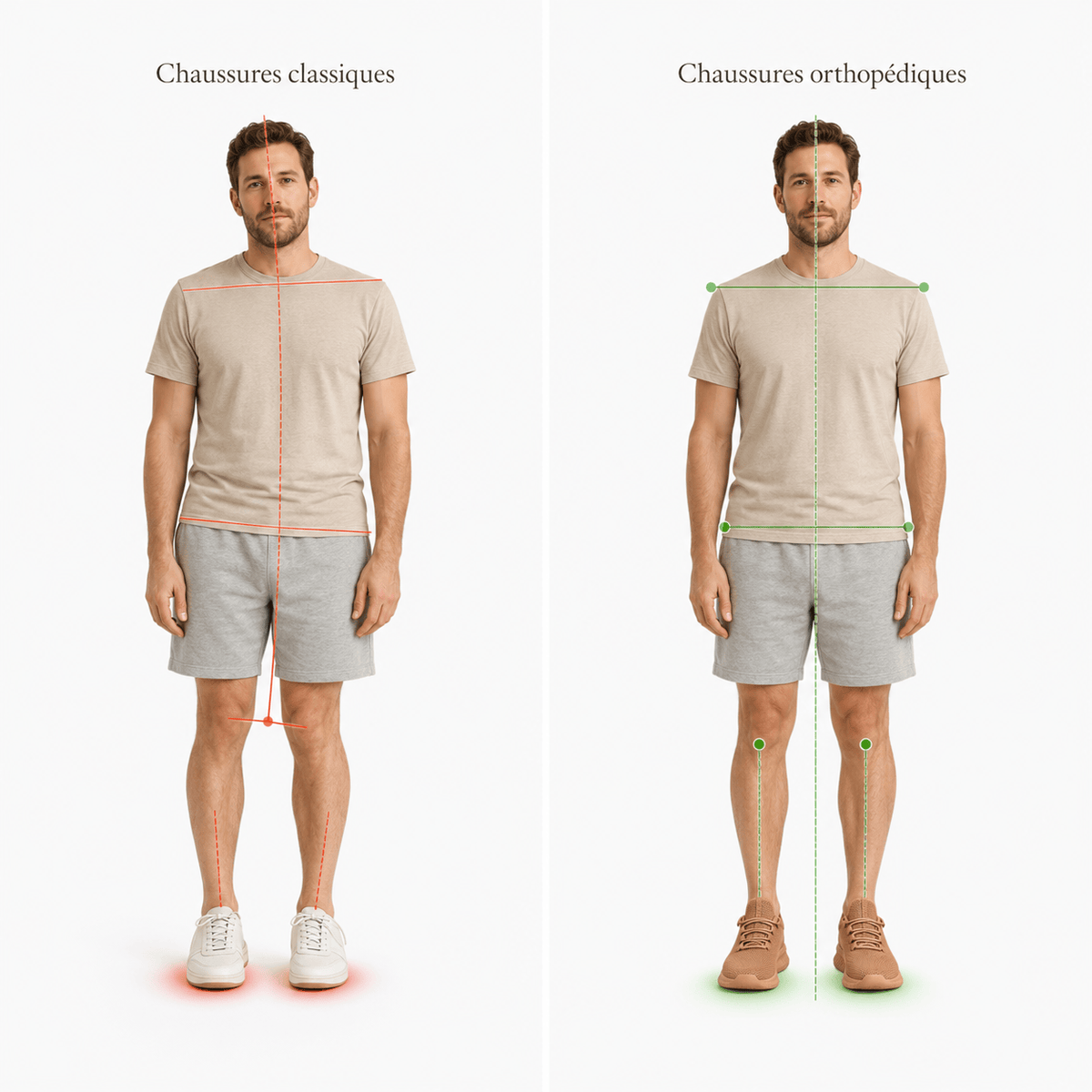 Podelya Baskets de running montantes homme beige en maille respirante à lacets