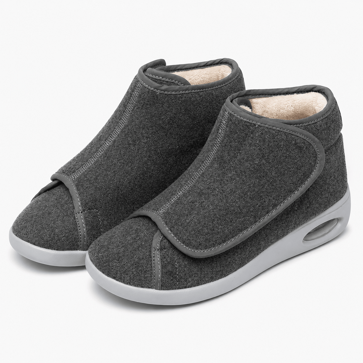 Podelya baskets montantes gris foncé à fermeture auto-agrippante
