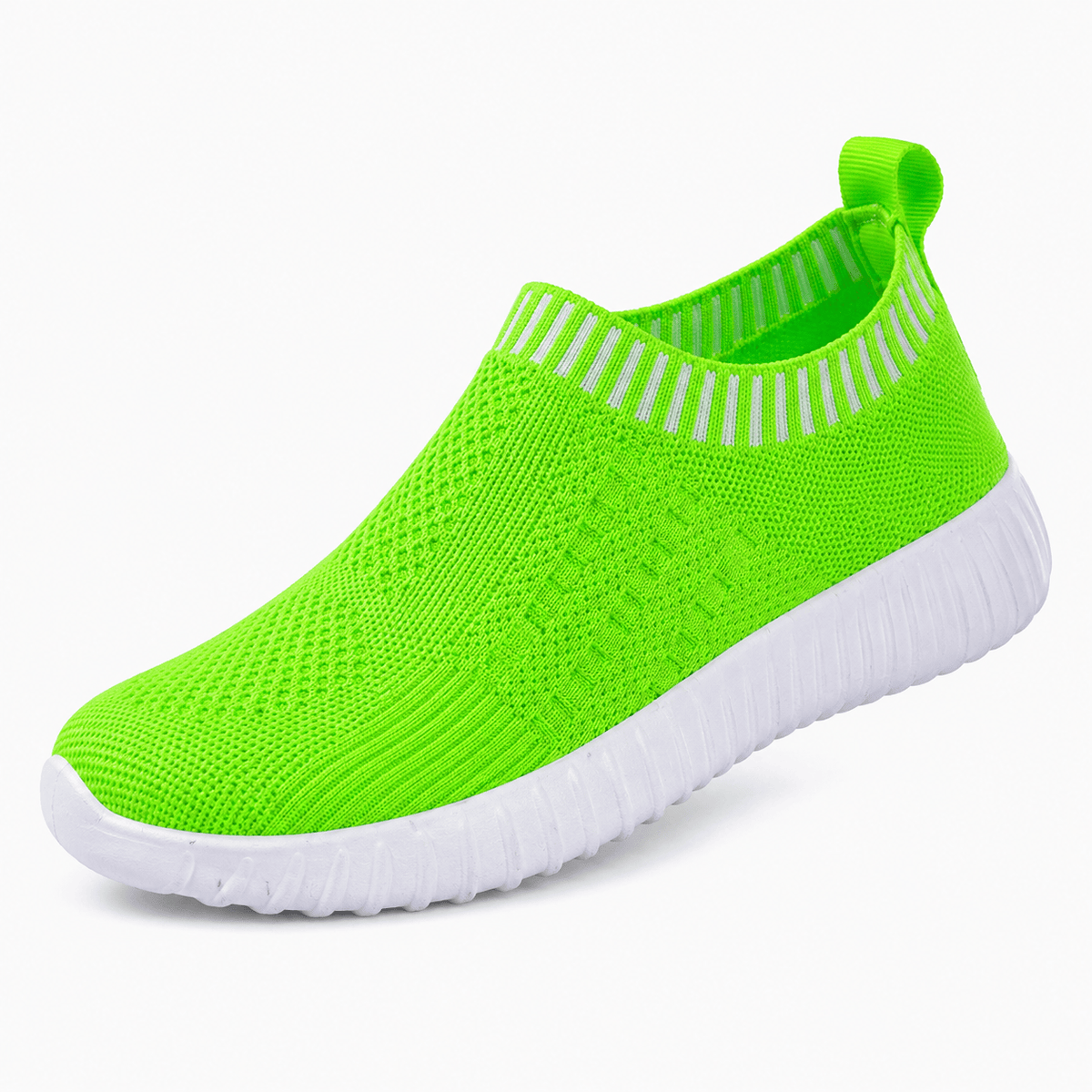 Podelya Baskets slip-on femme grises en maille respirante