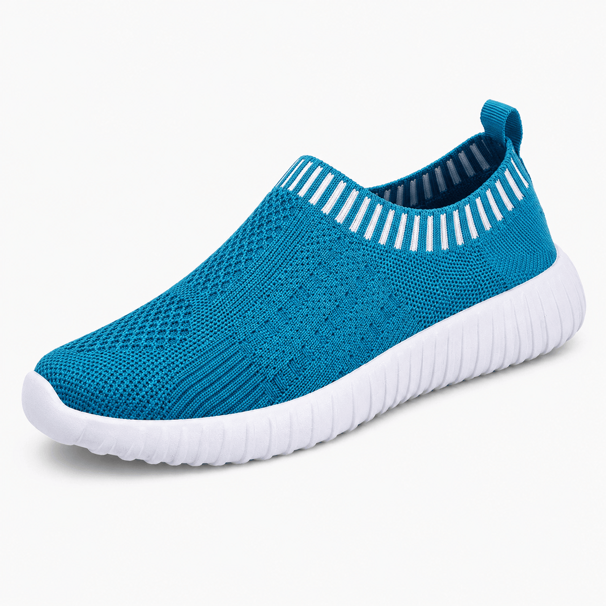 Podelya Baskets slip-on femme grises en maille respirante