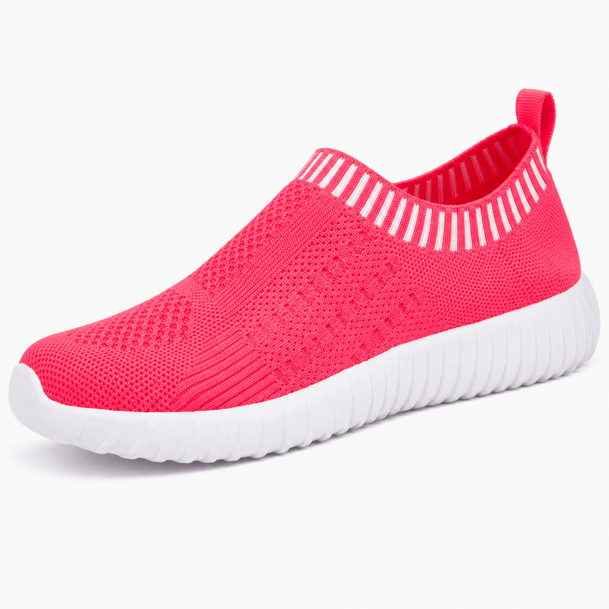 Podelya Baskets slip-on femme grises en maille respirante