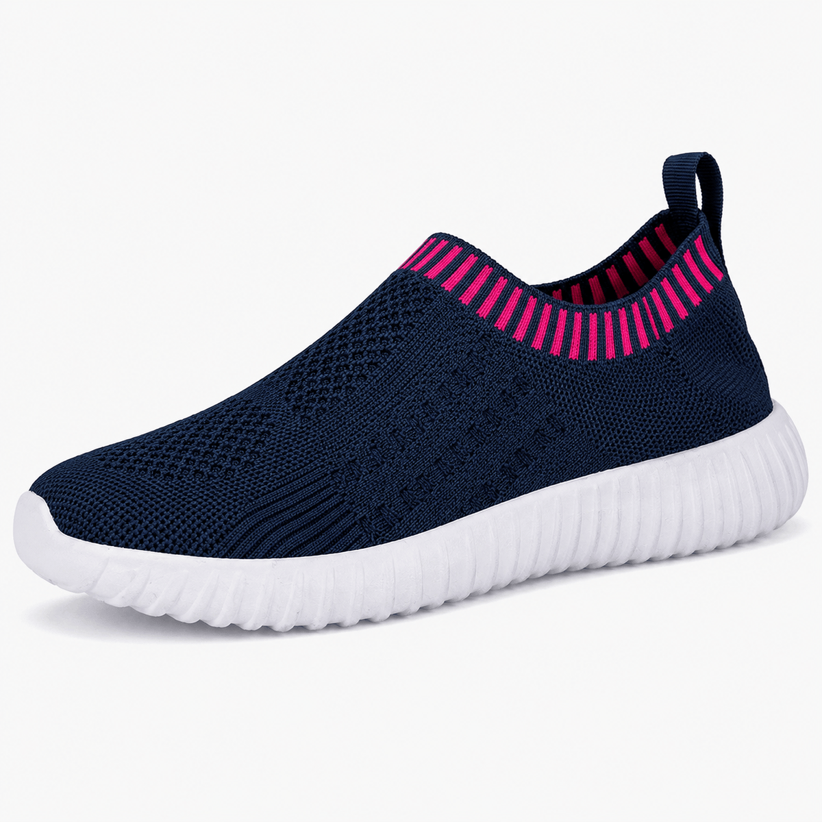 Podelya Baskets slip-on femme grises en maille respirante