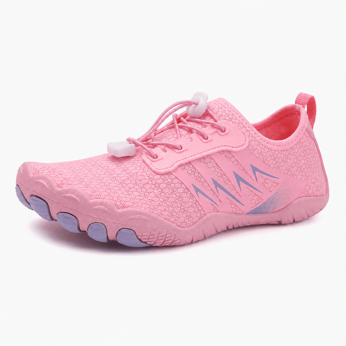 Podelya Chaussures aquatiques femme roses à lacets, semelle antidérapante