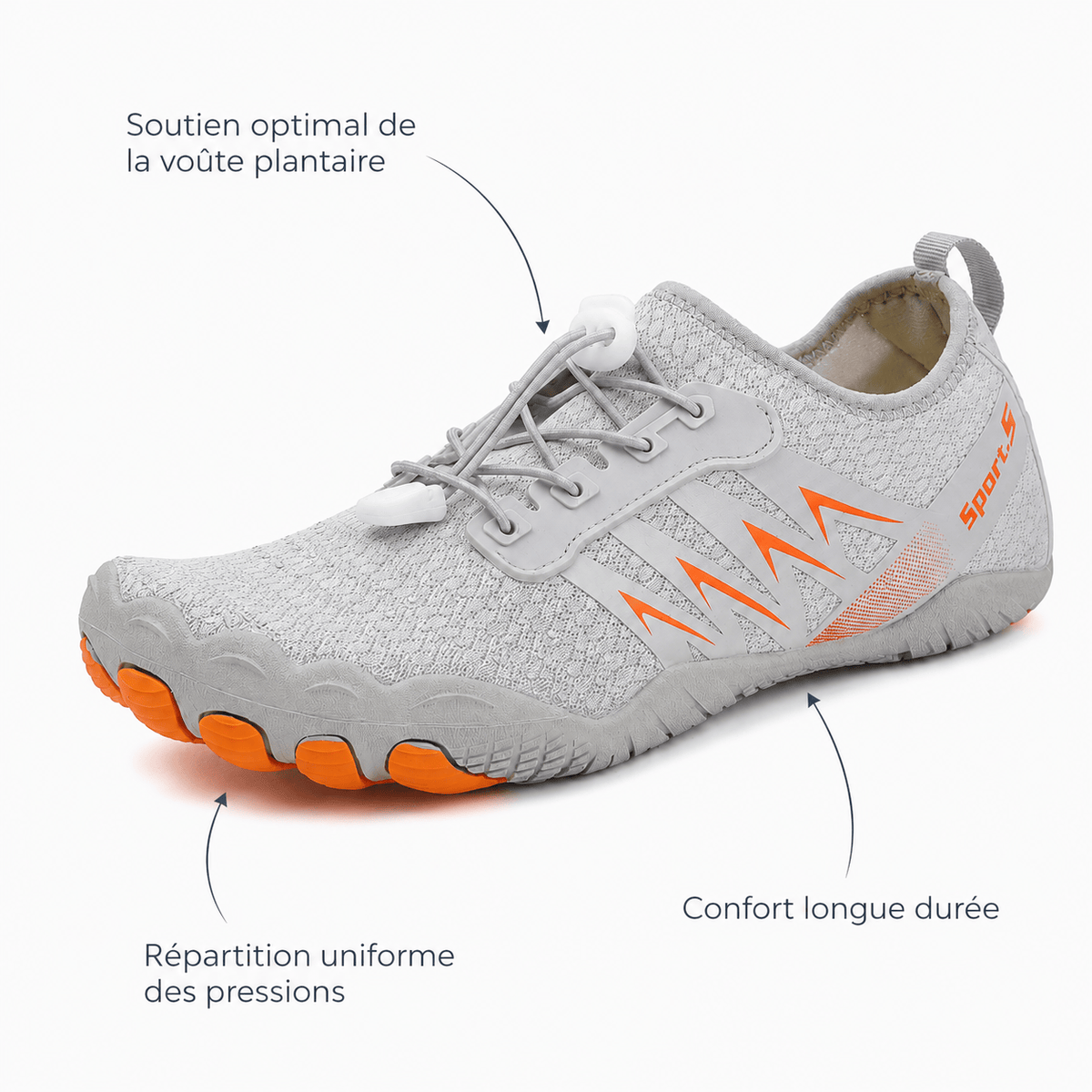 Podelya Chaussures aquatiques femme roses à lacets, semelle antidérapante