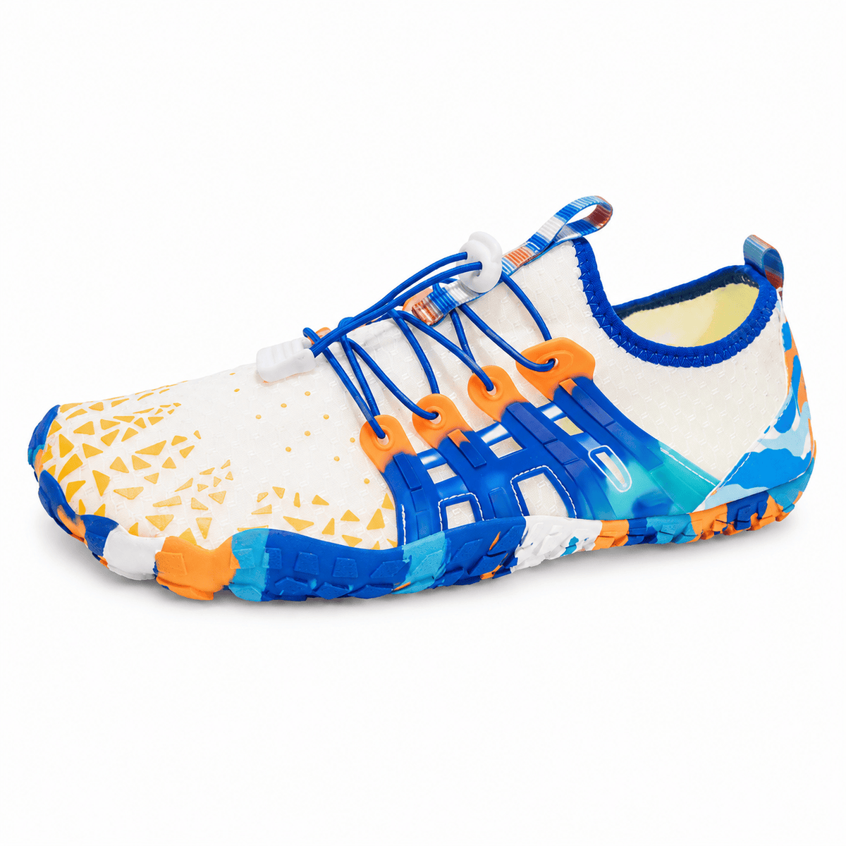 Podelya Chaussures aquatiques unisexes antidérapantes à séchage rapide à lacets avec bloqueur