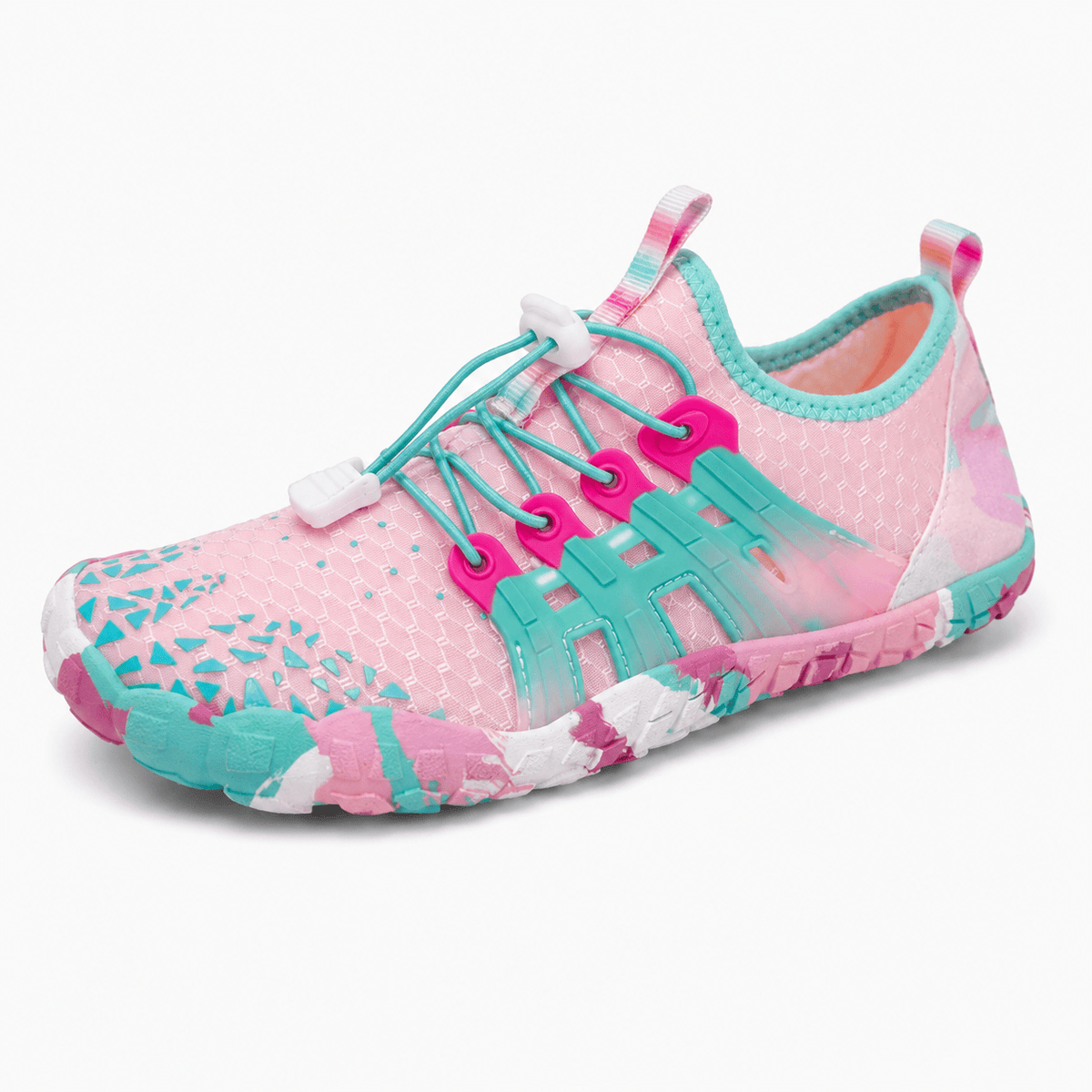 Podelya Chaussures aquatiques unisexes antidérapantes à séchage rapide à lacets avec bloqueur