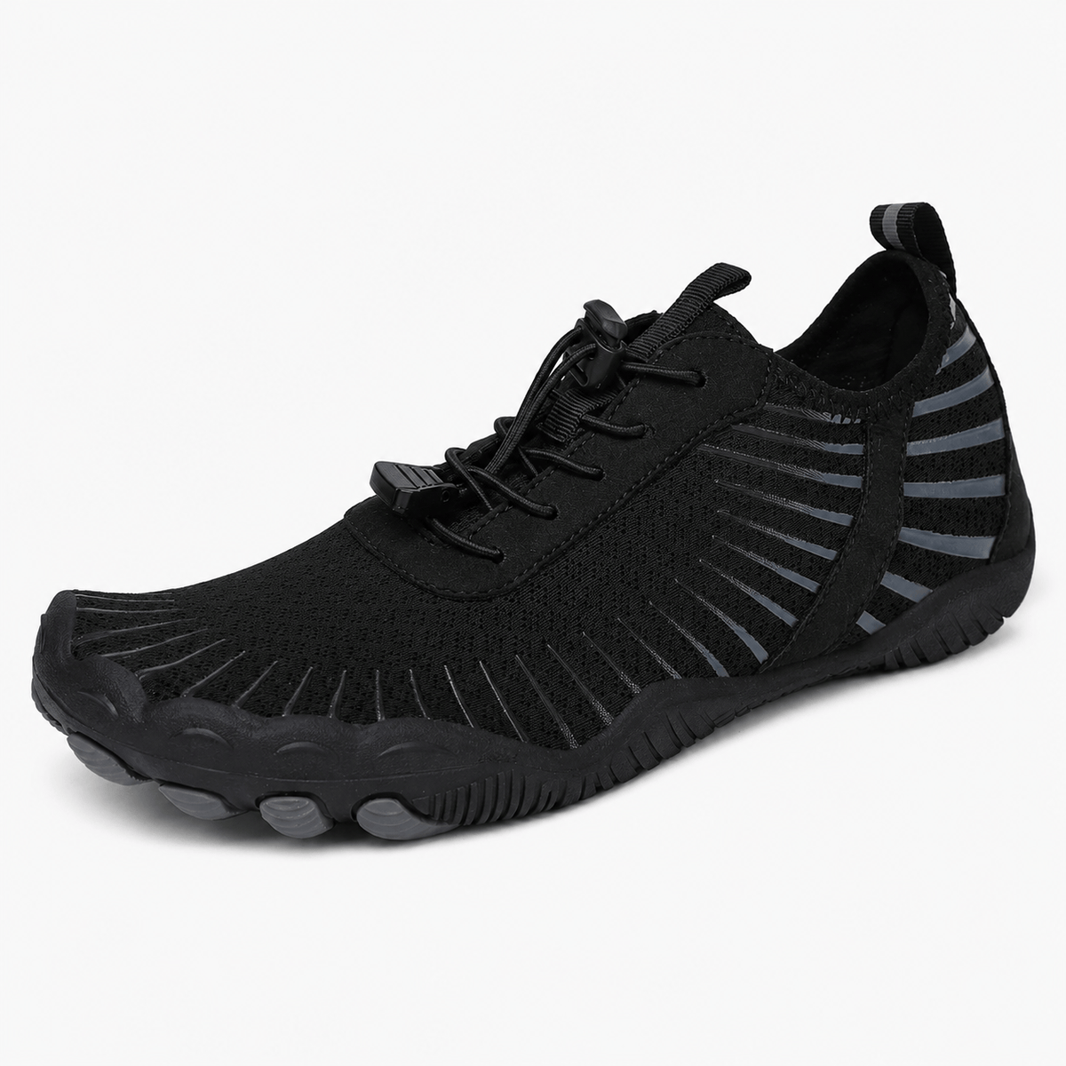 Podelya Chaussures aquatiques unisexes antidérapantes à séchage rapide à lacets avec bloqueur