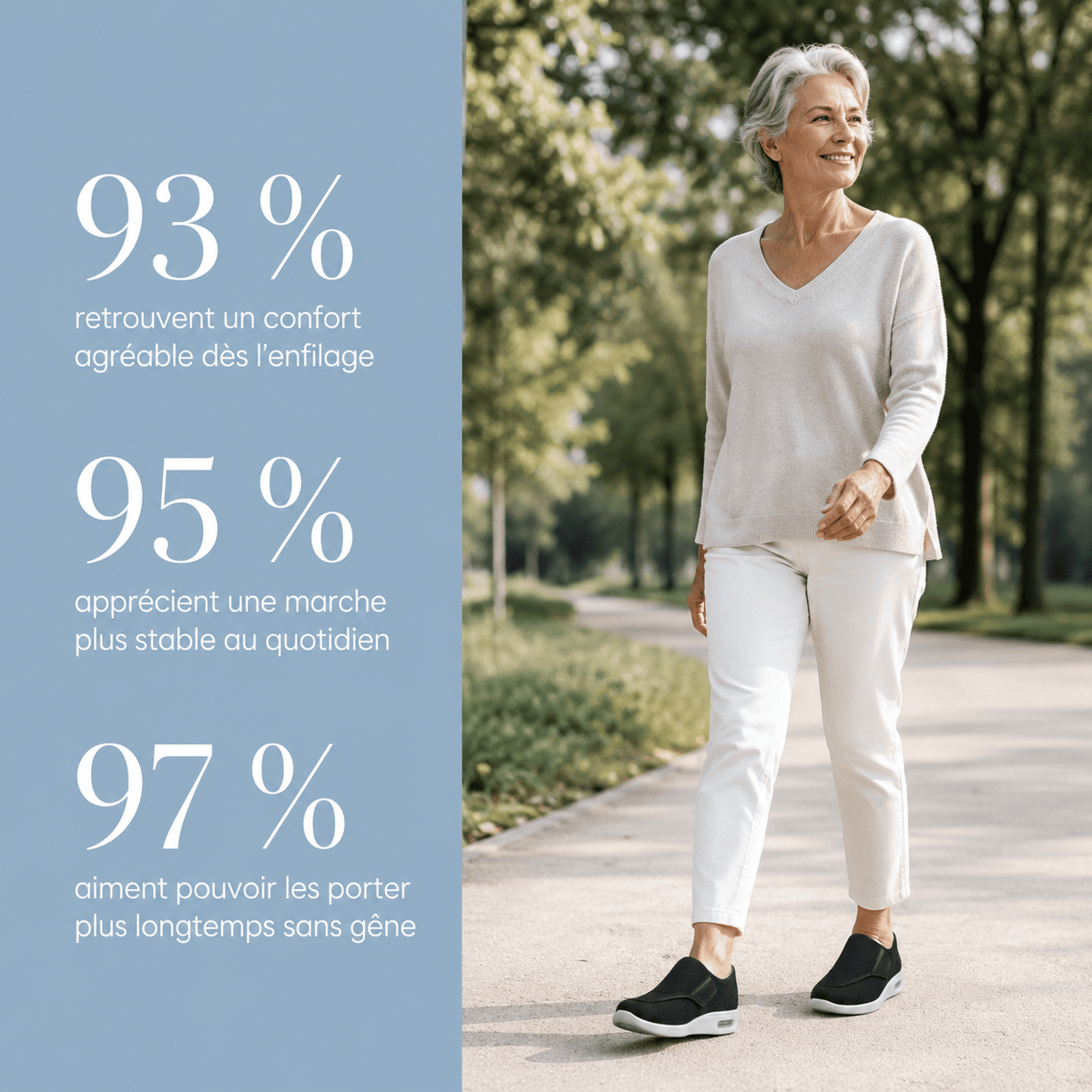 Podelya Chaussures Confortables Pieds Larges Orthopédiques