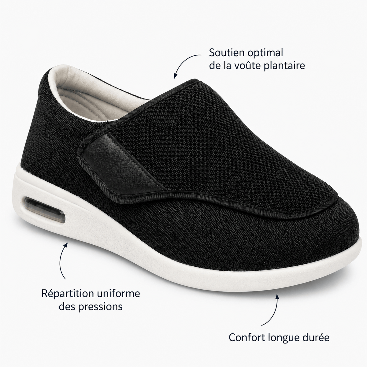 Podelya Chaussures Confortables Pieds Larges Orthopédiques
