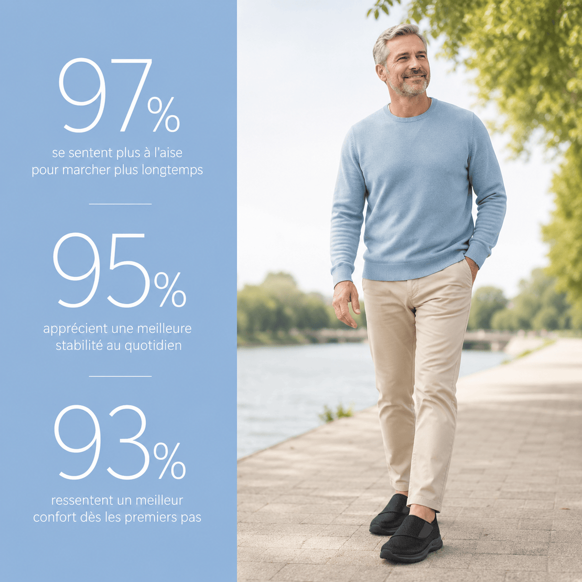 Podelya Chaussures De Marche Orthopédiques Femme Pieds Larges