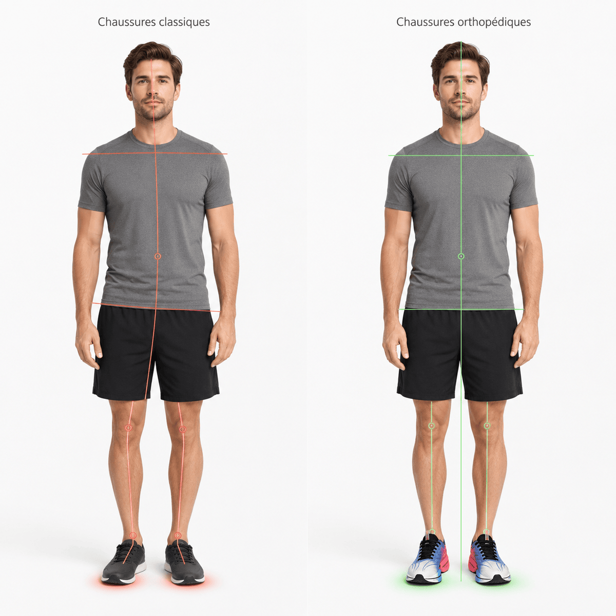 Podelya Chaussures de running unisexes respirantes à lacets, semelle TPU dégradée