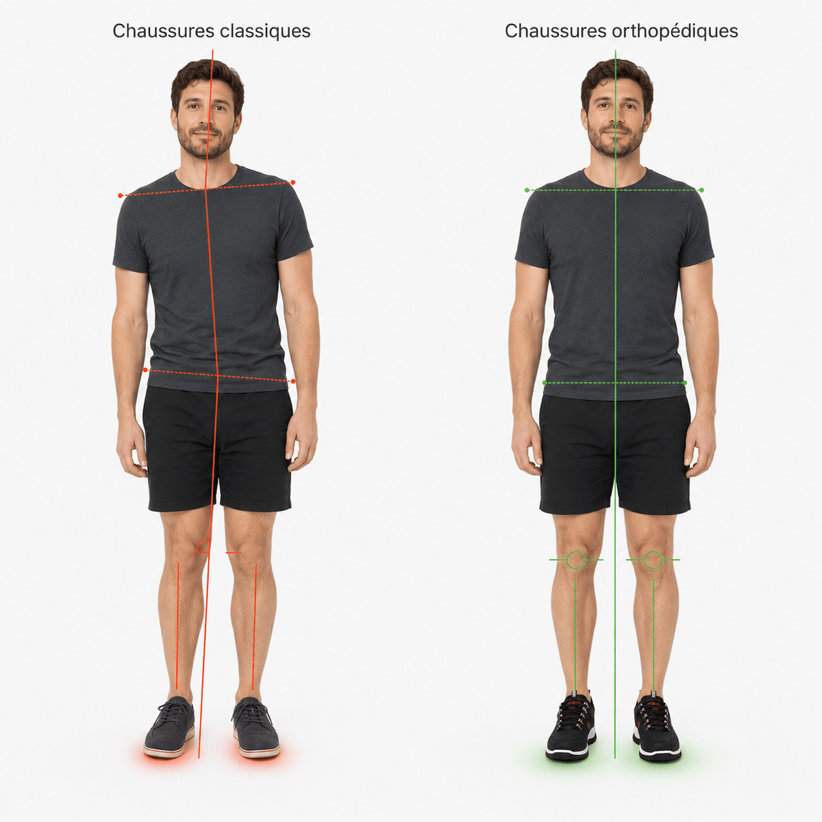 Podelya Chaussures De Sport Orthopédiques En Microfibre