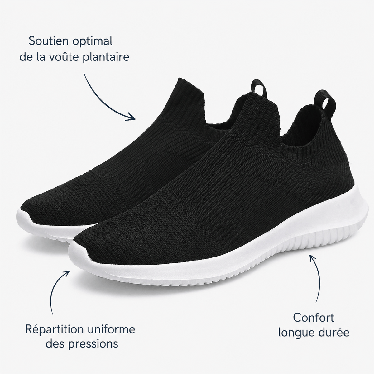 Podelya Chaussures De Sport Orthopédiques Sans Lacets En Maille