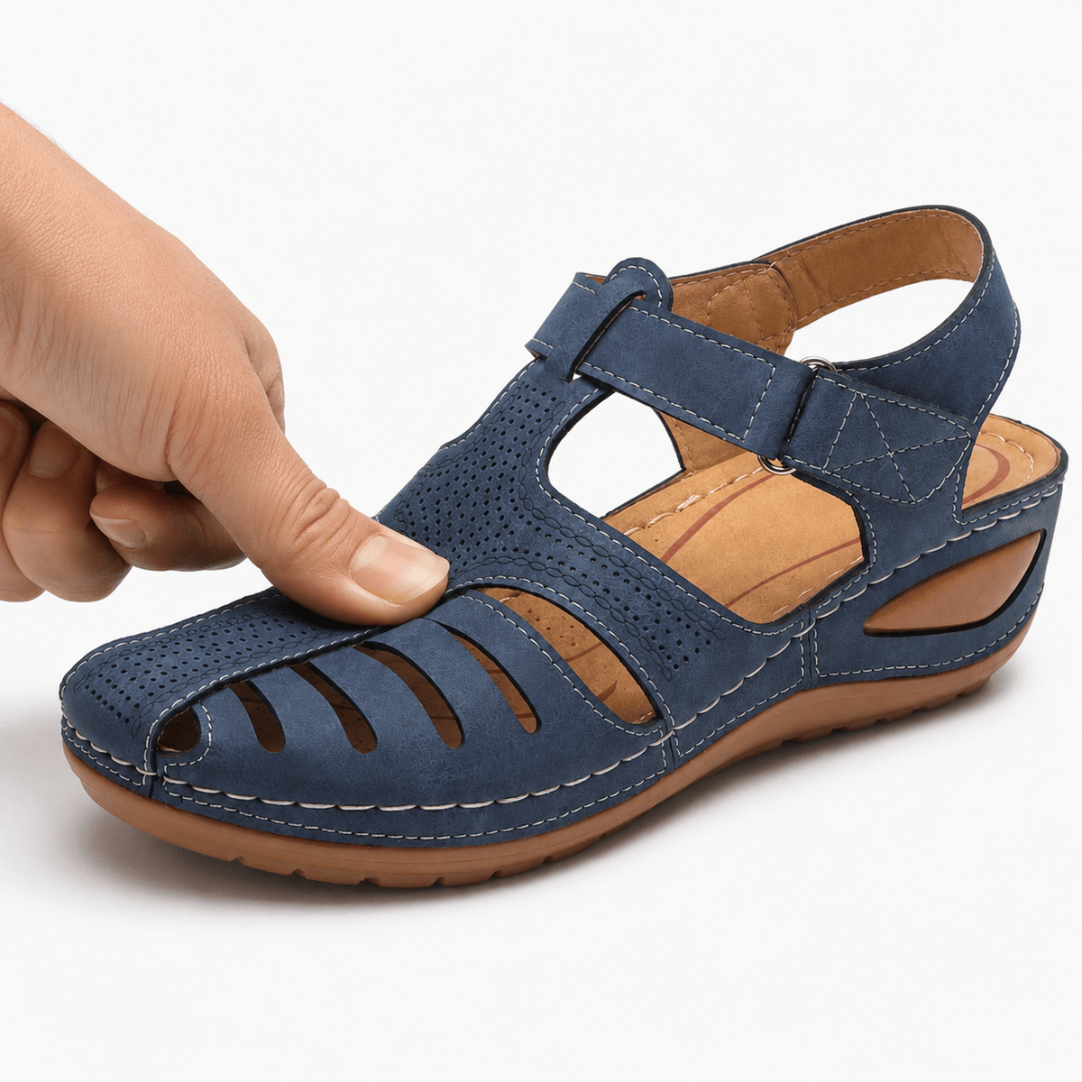 Podelya Chaussures Ete Orthopediques Compensées bleu