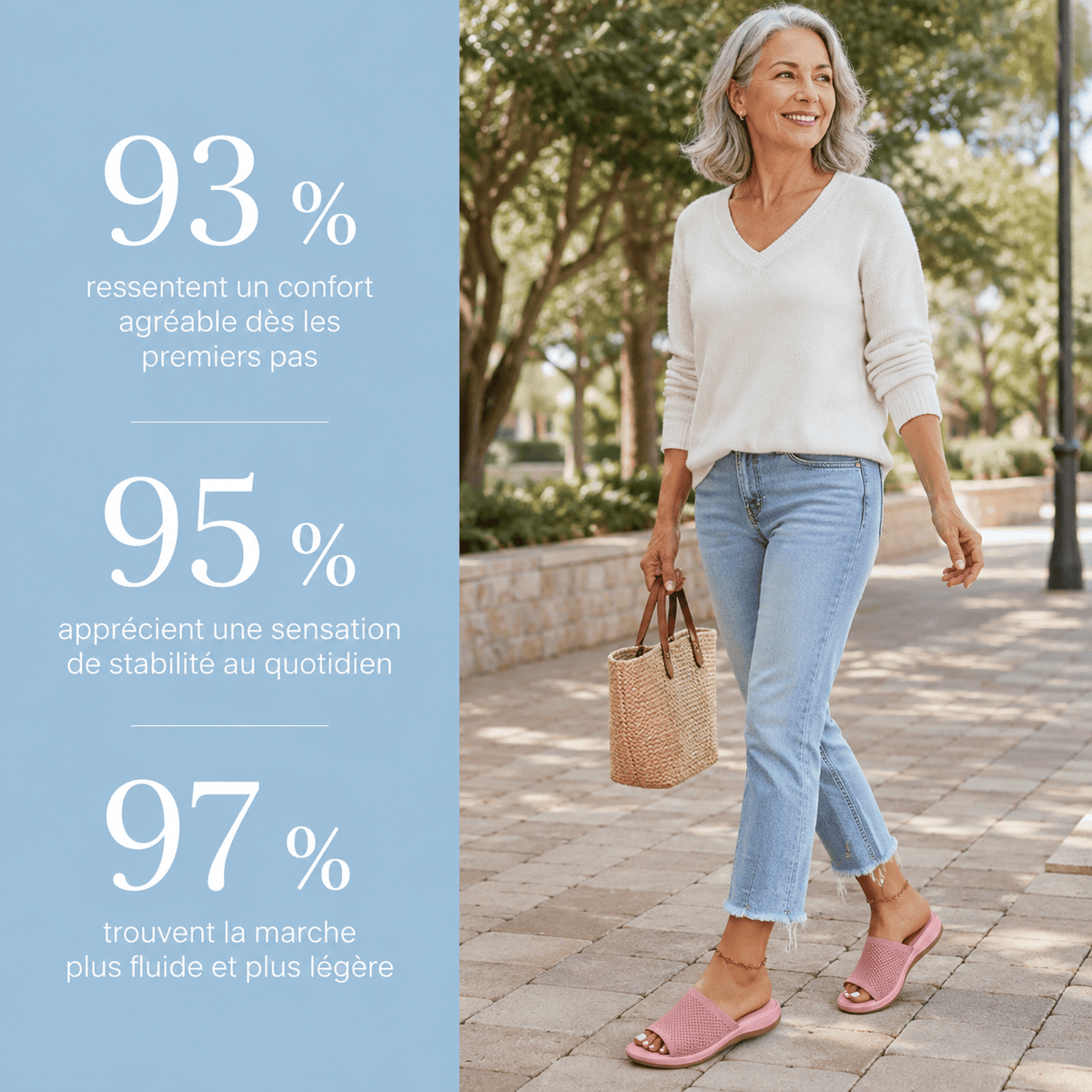 Podelya Chaussures Femmes Pieds Larges Et Sensibles Plates Roses
