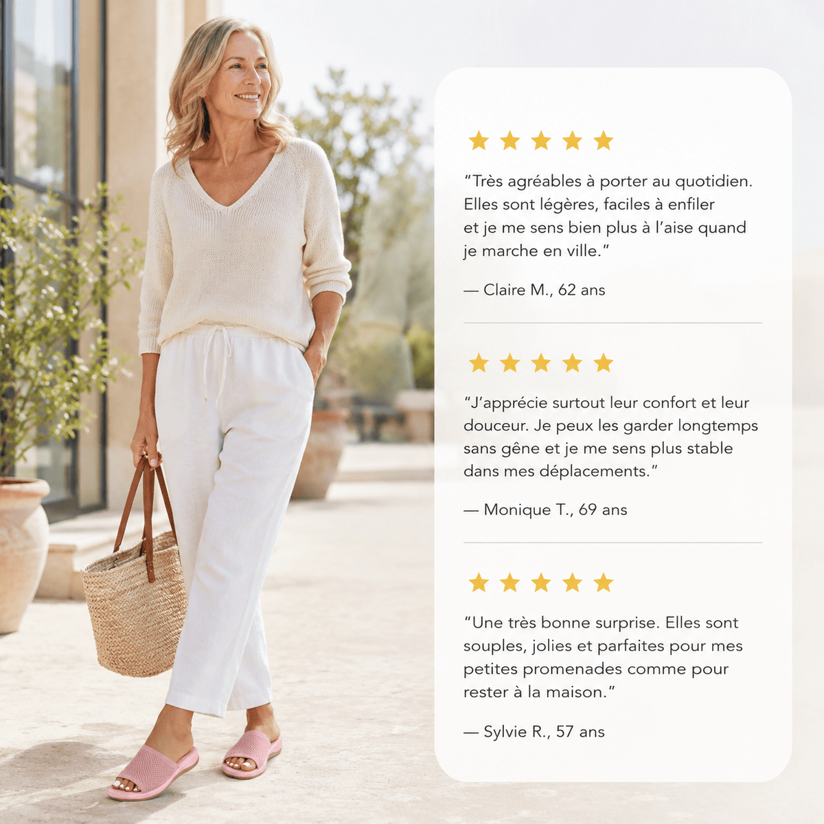 Podelya Chaussures Femmes Pieds Larges Et Sensibles Plates Roses
