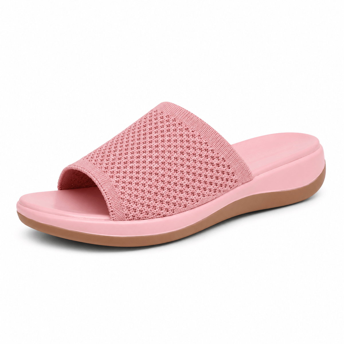 Podelya Chaussures Femmes Pieds Larges Et Sensibles Plates Roses