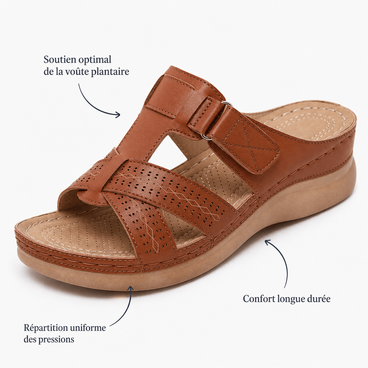 Podelya Chaussures Orthopédiques Compensées À Bout Ouvert