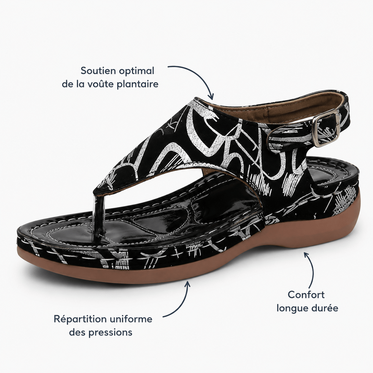 Podelya Sandales Orthopediques Compensées
